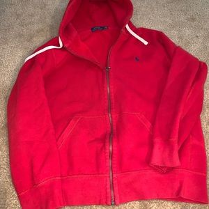 Red polo jacket